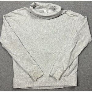 Lululemon Stress Less Pullover Women 6 Heathered Core Ultra Light Grey